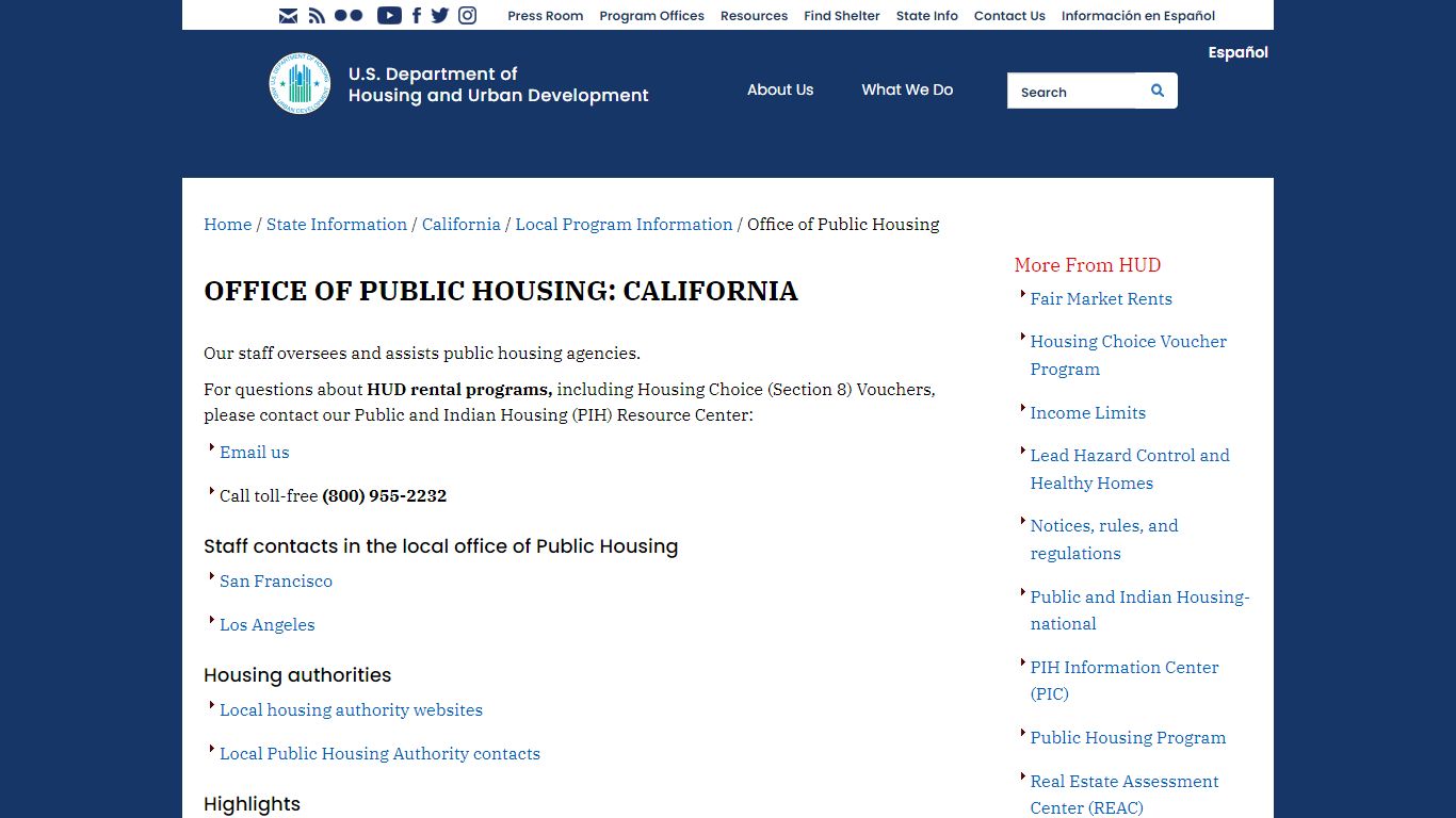 Office of Public Housing in California | HUD.gov / U.S. Department of ...